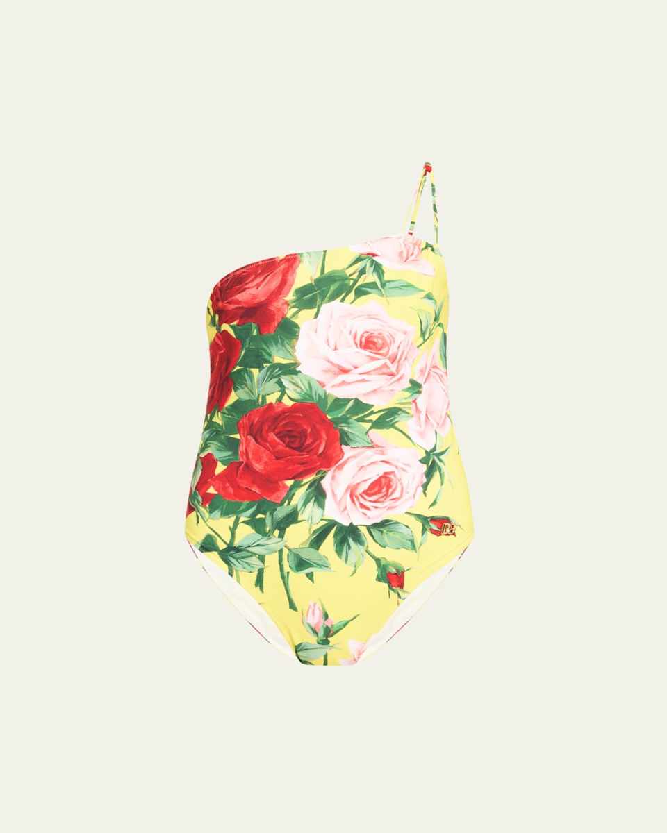 Lycra St. Bouquet Asymmetric One-Piece Swimsuit